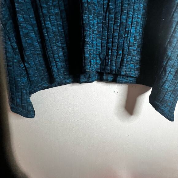 Relativity Women's Stretchy Knit V-Neck Swag Style Dark Blue Sweater Size Large - Picture 7 of 12